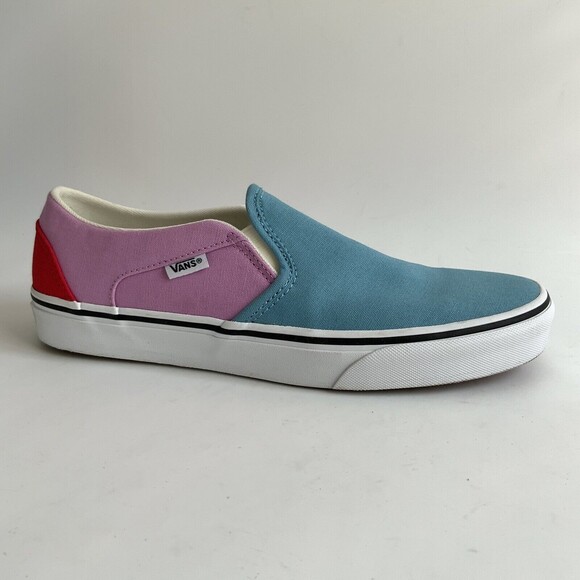 Vans Skate Asher Color-block Canvas Slip-on Sneaker Shoes 10 - Picture 2 of 11